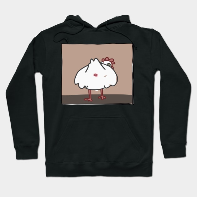 Butts Butts Butts - Chicken Hoodie by duckandbear